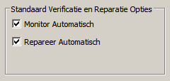 QuickPar, Standaard verificatie en reparatie opties