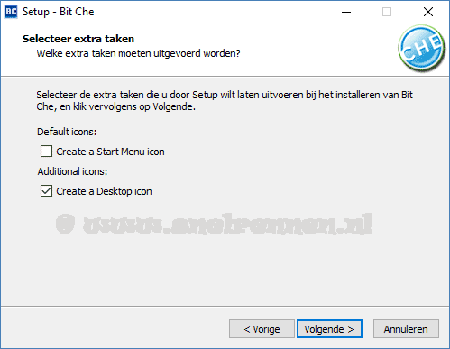 Bit Che 3.6 build2, selecteer extra taken