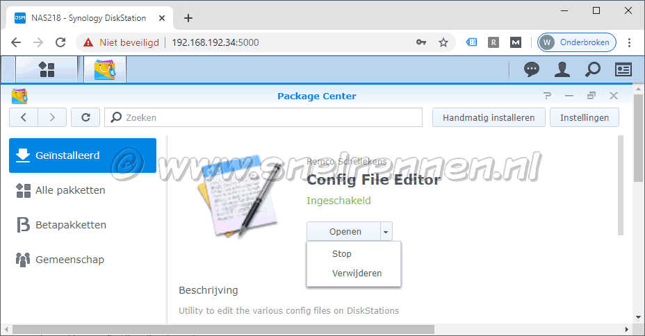 Config File Editor herstarten