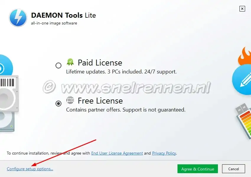 Daemon tools Lite, setup wizard