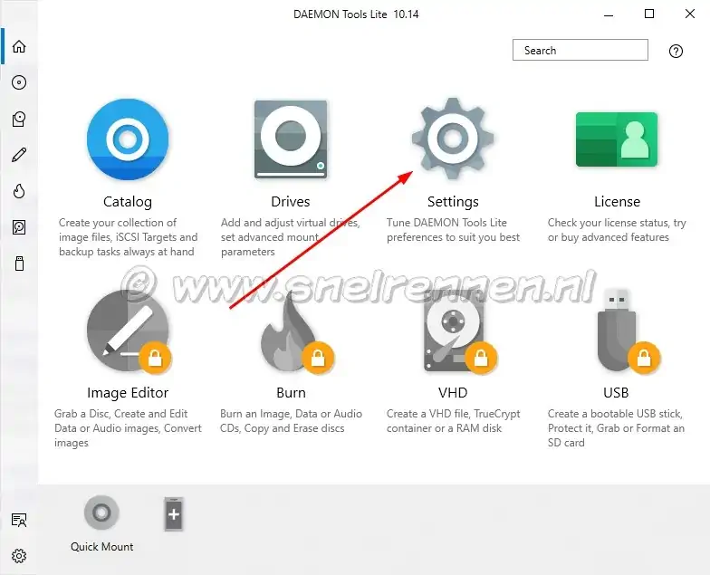 Daemon Tools Lite, Settings, tabblad General