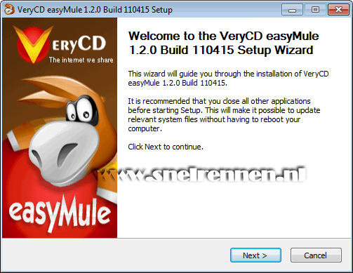 easyMule setup wizard