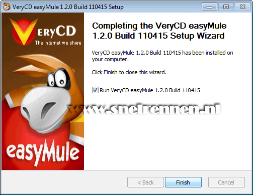completing the easyMule setup wizard