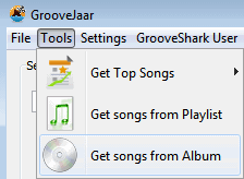 GrooveJaar, get songs from album