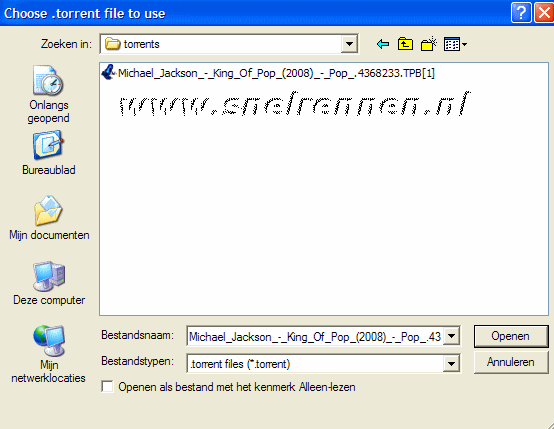 torrent bestand openen