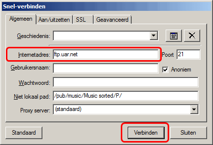 snel-verbinden venster
