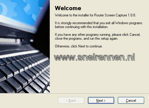 Router Screen Capture installeren