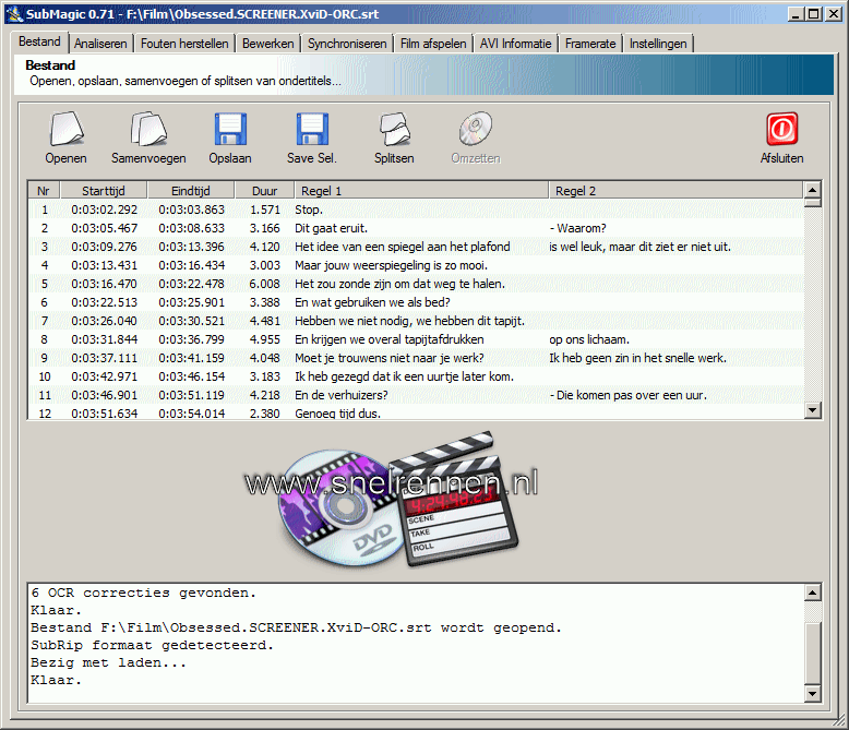 SubMagic, ondertitelbestand laden