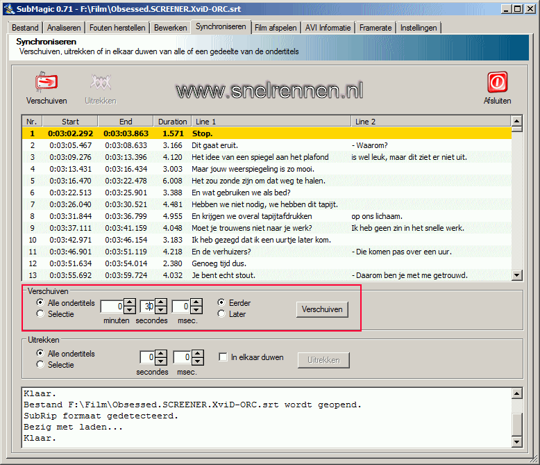 SubMagic, ondertitels synchroniseren