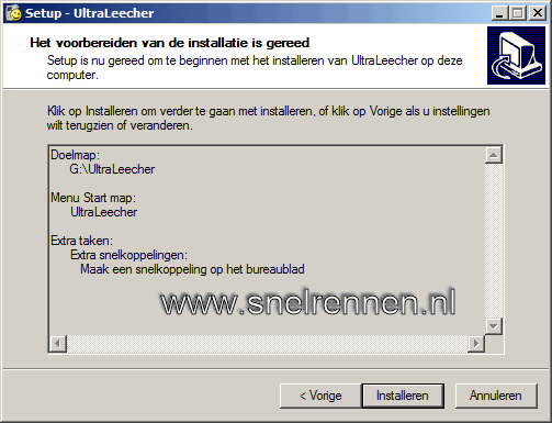 Controleren van de installatie gegevens