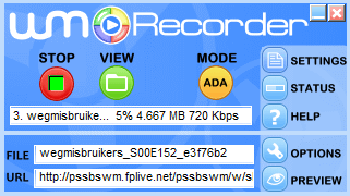 Download status van WM Recorder