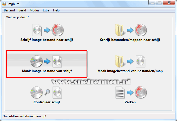 ImgBurn, image maken