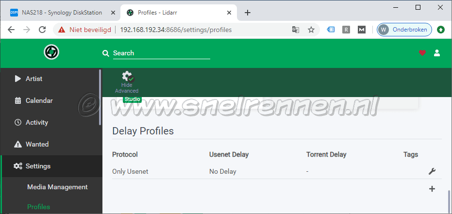 Lidarr, Delay Profiles