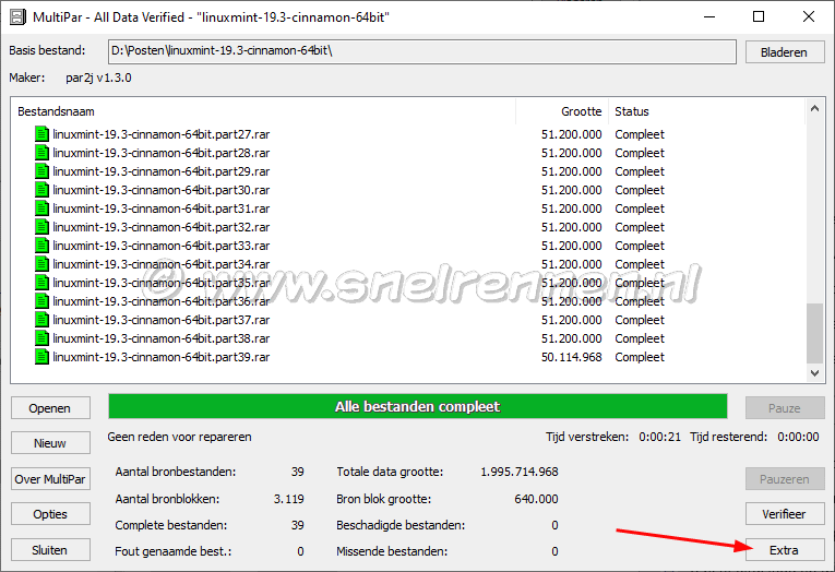 MultiPar, data geverifieerd