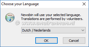 NewsBin Pro, select language
