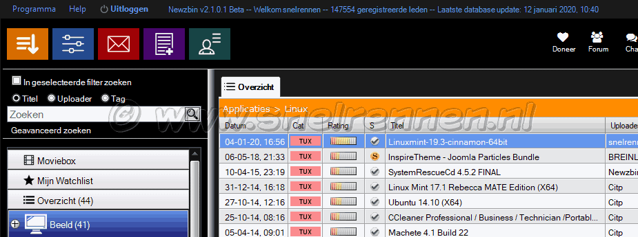 Newzbin, post overzicht