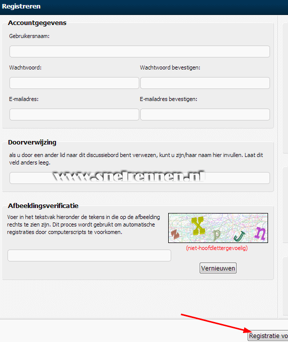 Registeren op het Newsbin forum