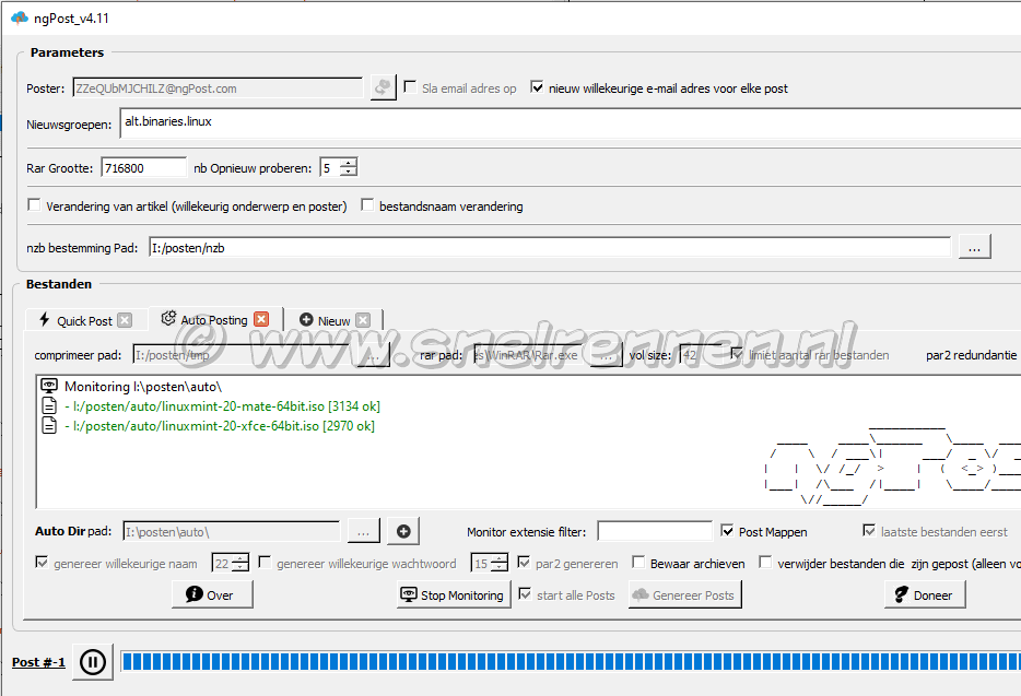 ngPost, Auto Post gereed