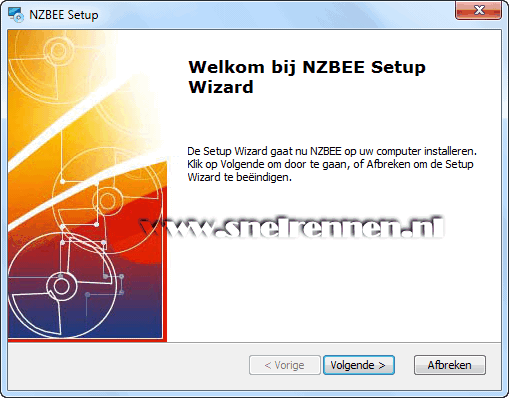 NZBEE, setup wizard starten