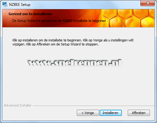 NZBEE, gereed om te installeren