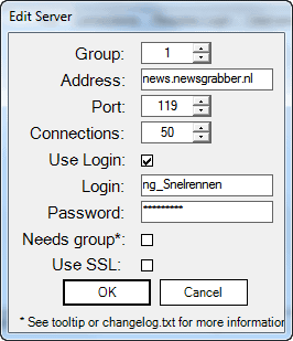 NZB-O-Matic+, edit server