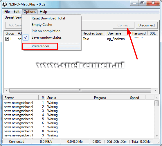NZB-O-Matic+, preferences