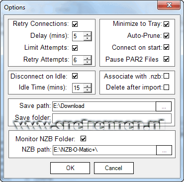 NZB-O-Matic+,  options