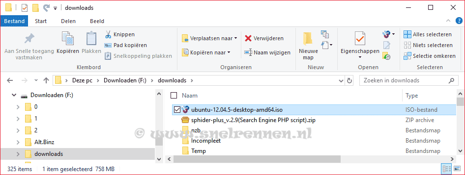 Download bekijken met Wondos verkenner