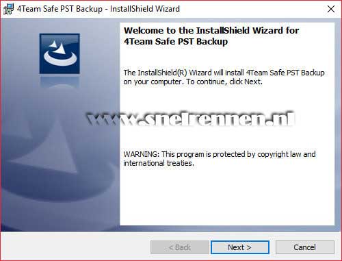 Safe PST Backup-Installshield Wizard