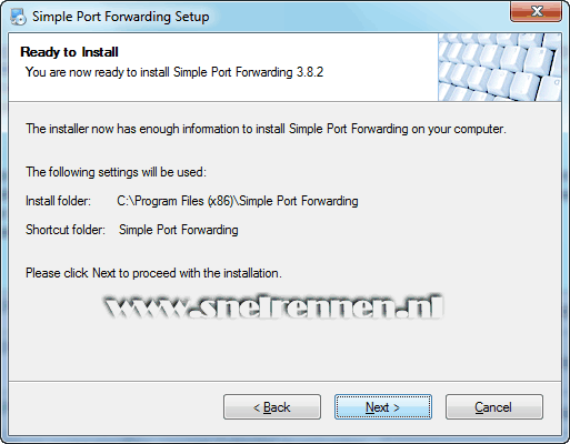 Simple Port forwarding Setup, ready to install