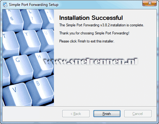 Simple Port Forwarding, installation complete