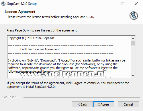 SopCast license agreement