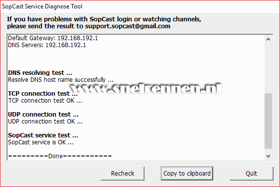 Sopcast Client Server Test