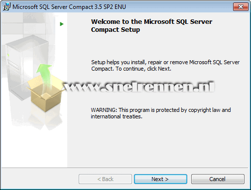 Installatie van Microsoft SQL server 3.5