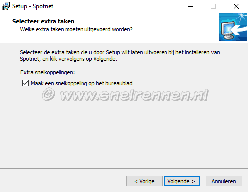 Spotnet installatie, extra taken