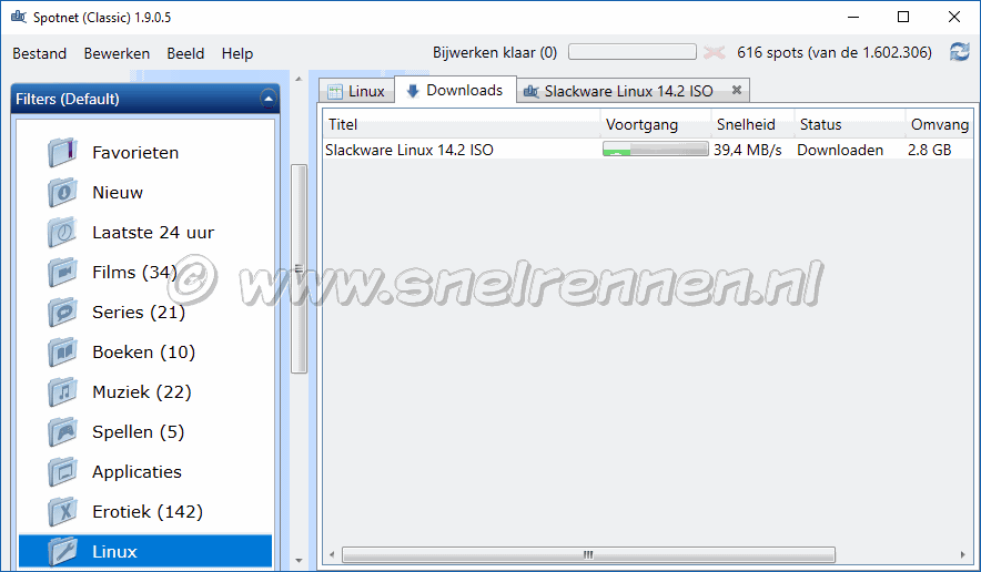 Downloaden met Spotnet