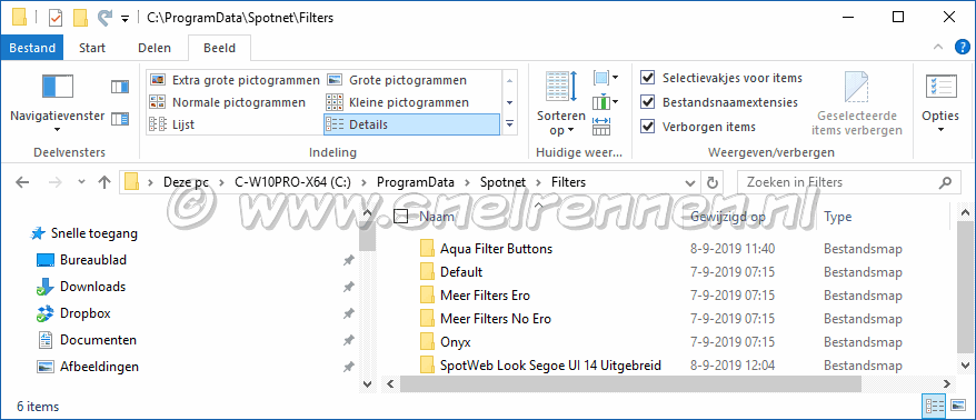 Spotnet, filters in C:\ProgramData\Spotnet\Filters zetten