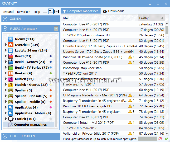 Spotnet 2.0, Nieuw filter toegepast