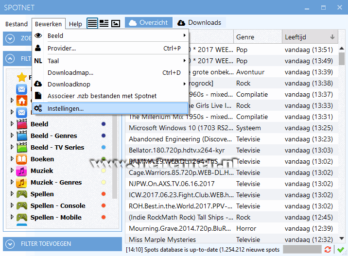 Spotnet 2.0, voor het eerst updaten