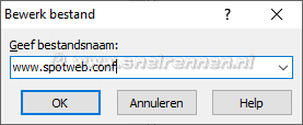 www.spotweb.conf bestand maken