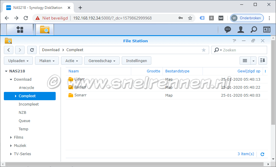 file station, overige mappen maken