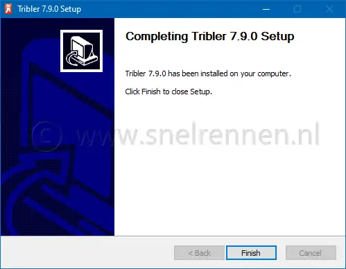 completing tribler setup wizard