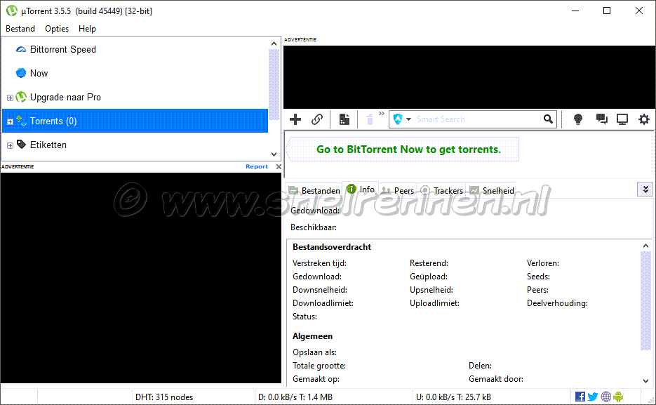 µTorrent met reclame