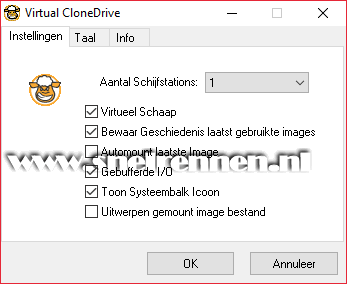 Virtual ClonDrive, settings