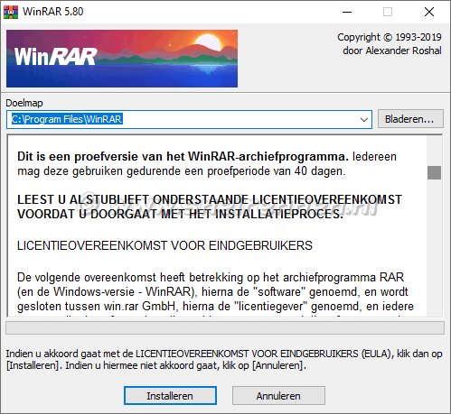 WinRAR installeren