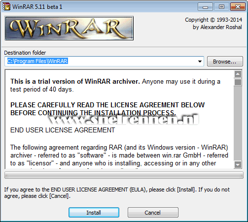 WinRAR installeren