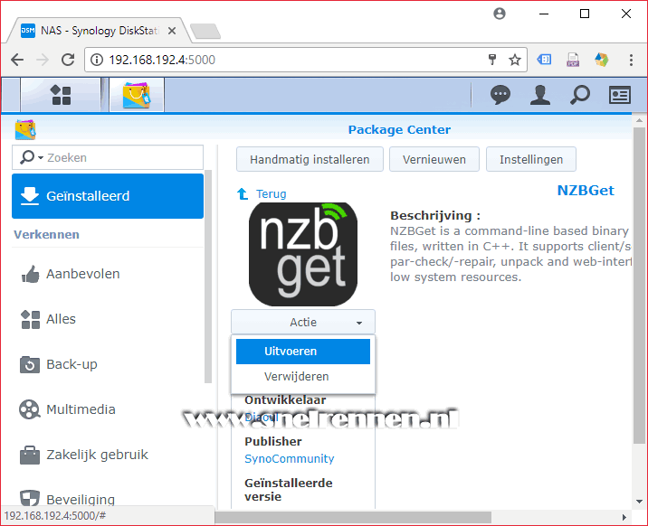 NZBGet configuratie, starten!