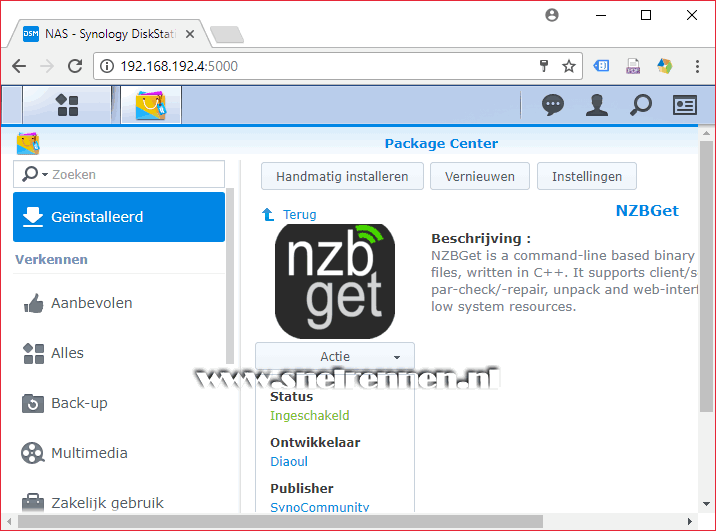 NZBGet gestart